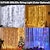 voordelige Projectorlamp &amp; laserprojector-gordijn kerstverlichting lichtslinger 8 modi met afstandsbediening kerstfeest bruiloft licht decoratie verlichting usb aangedreven