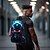cheap Kids &amp; Teen Backpacks-Large Capacity Cyber Skull Backpack for Teens – Futuristic Red-Eye Robot Print Laptop Bag with USB Port for School or Travel