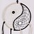cheap Dreamcatcher-Tai Chi Dream Catcher Black And White Handmade Hanging Ornaments Home Indoor Dream Catchers Hand-Painted Feathers Traditional Yin And Yang Car Pendant 15x55cm/6&#039;&#039;x22&#039;&#039;