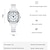 cheap Quartz Watches-Women Quartz Watch Luxury Elegant Diamond Rhinestones Analog Quartz Wristwatch with Bracelet Set Waterproof Stainless Steel Ceramic Ladies Quartz Watch