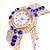 preiswerte Quarz-Uhren-Damen Quarz uhr Luxus Bling Strass Digitales Zifferblatt Weltzeit Dekoration Legierung Beobachten