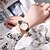 abordables Montres à quartz-Cadeau pour la fête des mères montre à quartz pour femmes mouvement japonais facile à lire chiffres arabes cadran simple bracelet en cuir PU horloge pour dames