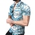 billiga grafiska skjortor för män-Herr Skjorta Grafiska tryck Geometri Kubansk krage Svart Vit Gul Rubinrött Marinblå Utomhus Ledigt Kortärmad Mönster Kläder Sport Mode Streetwear Designer