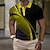 cheap Men&#039;s Button Up Polos-Men&#039;s Polo Shirt Waffle Polo Shirt Lapel Polo Button Up Polos Golf Shirt Gradient Graphic Prints Geometry Turndown Yellow Red Blue Green Gray Outdoor Street Short Sleeve Print Clothing Apparel