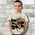 billige guttes 3d-t-skjorter-Gutt 3D Grafisk Dyr Dinosaur T skjorte T-skjorte Kortermet 3D-utskrift Sommer Vår Aktiv Sport Mote Polyester Barn 3-12 år utendørs Avslappet Daglig Normal