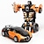 billiga rc fordon-en knapp deformation leksaksbil tröghetskollision automatisk omvandlingsrobot för barn
