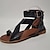 cheap Women&#039;s Sandals-Women&#039;s Wedge Sandals Boho Bohemia Beach Plus Size Solid Color Summer Elegant Casual Minimalism PU Buckle Black khaki Coffee