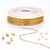 preiswerte Perlenherstellungsset-Goldkette für die Schmuckherstellung, dünne, zierliche Kabelkette mit 20 Karabinerverschlüssen, 50 Biegeringen für die Herstellung von Halsketten, Armbändern, große Kettenspule aus vergoldetem Messing für die Herstellung von Bastelschmuck