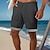 cheap Linen Shorts-Men&#039;s Shorts Summer Shorts Beach Shorts Patchwork Drawstring Straight Leg Color Block Comfort Breathable Short Casual Daily Holiday Fashion Classic Style Black White