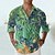 abordables Camiseta henley-camisa de hombre floral estampado gráfico cuello alto púrpura verde caqui arcoíris al aire libre calle manga larga estampado ropa moda streetwear diseñador casual