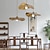 cheap Cluster Design-Ceiling Hanging Light Metal 30/40/50cm Chandelier Creative Personality Single Head Decorative Art Dining Room Ceiling Lamp Homestay Loft Staircase Lamp Bar Counter Living Room Lamp