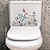 cheap Decorative Wall Stickers-Floral Flowers Toilet Stickers Creative Bathroom Toilet Cover Decoration Waterproof Stickers