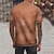 billige 3D T-skjorter-Herre Grafisk simulering T skjorte Kortermet T skjorte 3D-utskrift Crew-hals Skjorte Årgang Mote Designer utendørs Daglig Sport Mørkebrun Lysebrun Brun Vår sommer Klær S M L XL 2XL 3XL