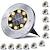 abordables Luces de paisaje-4 Uds. Lámpara enterrada solar para exteriores 8led de acero inoxidable lámpara de carretera para césped lámpara de inserción de suelo para patio lámpara de jardín