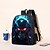 cheap Kids &amp; Teen Backpacks-Large Capacity Cyber Skull Backpack for Teens – Futuristic Red-Eye Robot Print Laptop Bag with USB Port for School or Travel