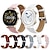 voordelige Samsung horlogebanden-Horlogeband voor Samsung Watch 6/5/4 40/44mm, Galaxy Watch 5 Pro 45mm, Galaxy Watch 4/6 Classic 42/46/43/47mm, Watch 3, Active 2, Gear S2 PU-leer Vervanging Band 20mm Verstelbaar Vrouwen mannen Leren