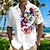 voordelige Hawaiiaans overhemd voor heren-Voor heren Overhemd dier Tijger Grafische prints Strijkijzer Lichtgeel Zwart Wit Geel Rood Buiten Straat Korte Mouw Afdrukken Kleding Modieus Ontwerper Casual Zacht