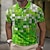 cheap Men&#039;s Button Up Polos-Men&#039;s Polo Shirt Waffle Polo Shirt Lapel Polo Button Up Polos Golf Shirt Plaid / Check Graphic Prints Geometry Turndown Blue-Green Yellow Red Blue Green Outdoor Street Short Sleeve Print Clothing