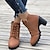 cheap Combat Boots-Women&#039;s Boots Combat Boots Plus Size Outdoor Daily Solid Color Booties Ankle Boots Summer Chunky Heel Round Toe Elegant Casual Minimalism PU Lace-up Black Red Brown