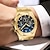 お買い得  クォーツ腕時計-Chenxi 高級クォーツ時計男性用ロイヤルステンレス鋼防水クロノグラフスポーツビジネスカジュアル男性クォーツ腕時計メンズ発光腕時計