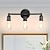 levne Nástěnné svícny-moderní černá sada toaletních svítidel - 3-světelné koupelnové nástěnné svítidla do zrcadla, kuchyně, ložnice a obývacího pokoje