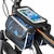 economico Borse da manubrio bici-la nuova borsa per bici può toccare lo schermo del telefono cellulare borsa per mountain bike borsa per attrezzature da equitazione borsa per tubi di grande capacità