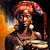 tanie Ludzie-obrazy na płótnie ludzie obrazki na ścianę afrykańska kobieta abstrakcyjne zdjęcia portretowe obrazy do salonu obraz dekoracyjny na tkaninie bez ramki