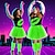 abordables Disfraces históricos y vintage-Retro Antiguo Disco Años 80 Traje de cosplay Accesorios Disco Mujer Carnaval Fiesta / Noche Mascarada Faldas