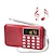 cheap MP3 player-Portable Digital AM FM Radio Media Speaker MP3 Music Player Support TF Card / USB Disk with LED Screen Display and Emergency Flashlight Function
