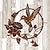 levne nástěnné sochy-kovový pták umění dekorace obývák kolibřík květiny venkovní kovový kulatý nástěnný přívěsek dekorace