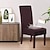 ieftine Husa scaun de sufragerie-husă pentru scaune de sufragerie husă elastică pentru scaun piele de căprioară hidrofugă, moale, uni, culoare solidă, durabil, lavabil, protector de mobilier pentru petrecere în sufragerie