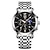 voordelige Quartz-horloges-Heren Quartz horloges Luxe Grote wijzerplaat Modieus Zakelijk Weergave maanfase Kalender WATERDICHT Legering Leer Horloge