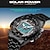 levne Digitální hodinky-skmei solární pánské sportovní digitální hodinky módní solární sportovní náramkové hodinky duální displej z nerezové oceli vodotěsné mužské hodiny multifunkční analogový digitální displej mužské