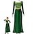 voordelige Dames-Shrek Prinses Jurken Cosplay kostuum Dames Film cosplay Feest Groen Maskerade Kleding