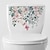 baratos Adesivos de Parede Decorativos-adesivos de banheiro de flores florais adesivos criativos à prova d&#039;água para decoração de capa de banheiro de banheiro