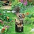 baratos Luzes e lanternas de caminho-Estátua de jardim com luzes solares estátua de jardim animal com luzes led solares resina pato esquilo fonte de água estátua para decoração de pátio ao ar livre