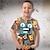 olcso fiú 3D-s pólók-Fiú 3D Grafika Póló Rövid ujjú 3D nyomtatás Nyár Tavasz Aktív Sportok Divat Poliészter Gyerekek 3-12 év Szabadtéri Hétköznapi Napi Normál