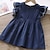 cheap Dresses-Kids Girls&#039; Dress Solid Color Short Sleeve Outdoor Ruched Active Fashion Cute Cotton Knee-length Casual Dress A Line Dress Summer Dress Summer Spring 3-7 Years White Navy Blue