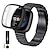 billige Fitbit klokkebånd-Reim til Smartklokke Kompatibel med Fitbit Versa 4 Sense 2 Versa 3 Sense Versa 2 Rustfritt stål Smartklokke Stropp med Case med fjerningsverktøy Metalllås Sportsrem Erstatning Armbånd