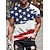 halpa miesten 3d t-paita-Miesten T-paita isänmaallisia paitoja Kuvitettu Lippukuvio Tiukka pyöreä kaula-aukko Vaatetus 3D-tulostus ulko- Päivittäin Lyhythihainen Painettu Vintage Muoti Suunnittelija