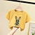 preiswerte Sets-2 Stück kinderkleidung Mädchen Geometrisch Hosenanzug einstellen Kurzarm Modisch Outdoor 3-7 Jahre Sommer Schwarz Weiß Gelb