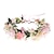 Χαμηλού Κόστους Αξεσουάρ Styling μαλλιών-λουλούδι στέμμα λουλουδάτο στεφάνι κεφαλόδεσμο λουλουδάτο στέμμα φεστιβάλ γάμου φωτογραφικά στηρίγματα κεφαλής (ροζ)