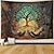 tanie gobelin boho-Drzewo życia wiszące gobelin słońce księżyc wall art duży gobelin dekoracja ścienna zdjęcie tło koc kurtyna strona główna sypialnia dekoracja salonu