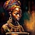 お買い得  人物画 プリント-人の壁アートキャンバスアフリカ女性プリントとポスター抽象肖像写真装飾布絵画リビングルームの写真フレームなし