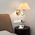 זול אורות קיר לדים-lightinthebox פמוטים לקיר 1 יחידות אהיל בד לבן זהב מנורת קיר תושבת קיר תאורת קיר שידה לאמבטיה מנורת קשיח ישימה לסלון חדר שינה חדר אוכל 110-240v