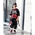 levne Sady-dětská unisex mikina s kapucí &amp; kalhoty sada oblečení 2 kusy dlouhý rukáv černý dopis bavlna pouliční dovolená móda pouliční styl 3-13 let
