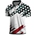 billiga pikétröja för män-Herr POLO Shirt Golftröja Grafisk Landsflagga Nedvikt Custom Print Svart Vit Ljusgrön Rubinrött 3D-tryck Gata Dagligen Kortärmad 3D Button-Down Kläder Mode Ledigt Andningsfunktion Bekväm