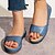 preiswerte Damensandalen-Blaue flache Slingback-Sandalen für Damen mit elastischem Riemen und offener Spitze, leichte, lässige Sommerschuhe zum Spazierengehen, Reisen und für den Alltag