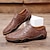 cheap Men&#039;s Handmade Shoes-Men&#039;s Loafers &amp; Slip-Ons Boat Shoes Casual Shoes Moccasin Handmade Shoes Comfort Shoes Cycling Shoes Walking Vintage Casual British Daily Office &amp; Career Leather Cowhide Breathable Lace-up Red Brown