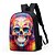 cheap Kids &amp; Teen Backpacks-Large Capacity Cyber Skull Backpack for Teens – Futuristic Red-Eye Robot Print Laptop Bag with USB Port for School or Travel